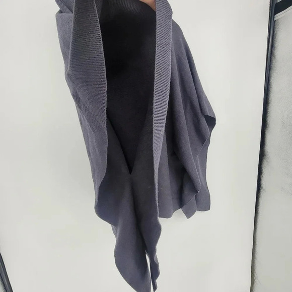 Mer sea greyish bluish Pancho sweater turtleneck one size fits up to large - Picture 4 of 6